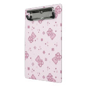 テディー・ベアの背景のピンク ミニクリップボード (アングル2)