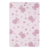 テディー・ベアの背景のピンク ミニクリップボード (裏面)