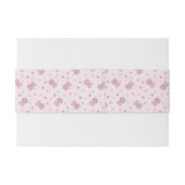 テディー・ベアの背景のピンク 招待状ベリーバンド (裏面例)