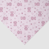 テディー・ベアの背景のピンク 薄葉紙 (詳細)