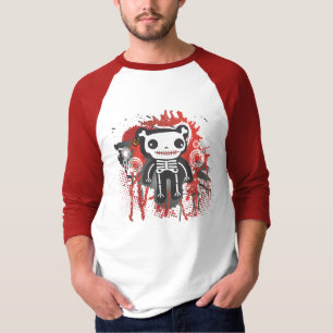 テディー・ベアの骨組血のグランジ Tシャツ