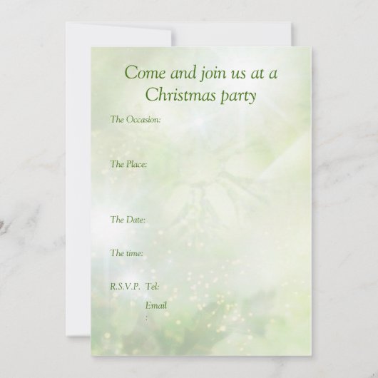 テディー・ベアを持つ子供のクリスマスのパーティの招待状 招待状 (裏面)