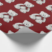 テディー・ベアパターン、鉛筆のスケッチ、くま ラッピングペーパー (角)