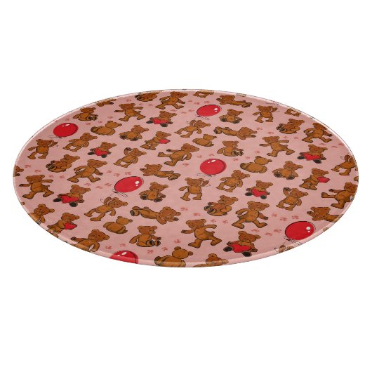 テディー・ベア、ハートとの質 カッティングボード (角)