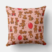 テディー・ベア、ハートとの質 クッション (裏面)