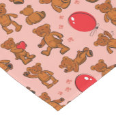 テディー・ベア、ハートとの質 ショートテーブルランナー (コーナー)