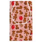 テディー・ベア、ハートとの質 スモールペーパーバッグ (裏面)