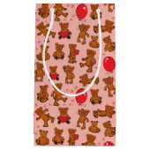 テディー・ベア、ハートとの質 スモールペーパーバッグ (正面)