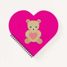 テディ伝統的ベアとハートノート ノートブック