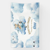 テディ初の誕生日飛行:ハイ飛んでいるー 横断幕 (縦)