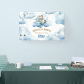 テディ初の誕生日飛行:ハイ飛んでいるー 横断幕 (トレードショー)