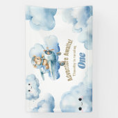 テディ初の誕生日飛行：ハイ飛んでいるー 横断幕 (縦)