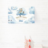 テディ初の誕生日飛行：ハイ飛んでいるー 横断幕 (インサイチュ)