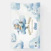 テディ初の誕生日飛行：ハイ飛んでいるー 横断幕 (縦)