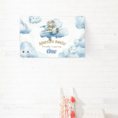 テディ初の誕生日飛行：ハイ飛んでいるー 横断幕 (インサイチュ)