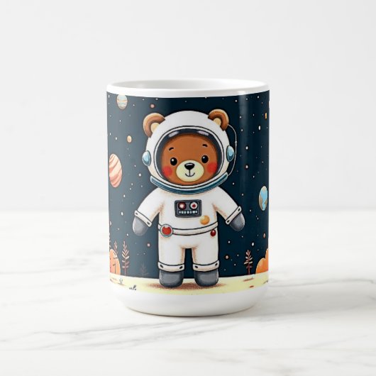 テディ宇宙飛行士の惑星散歩 コーヒーマグカップ (中央)