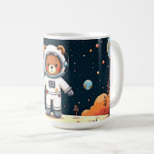 テディ宇宙飛行士の惑星散歩 コーヒーマグカップ (正面右)