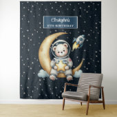 テディ宇宙飛行士ウォールタペストリーのための少年パーティー タペストリー (インサイチュ)