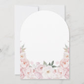 テディ熱い気球Bearly待ち女の子の赤ちゃんシャワー 招待状 (裏面)