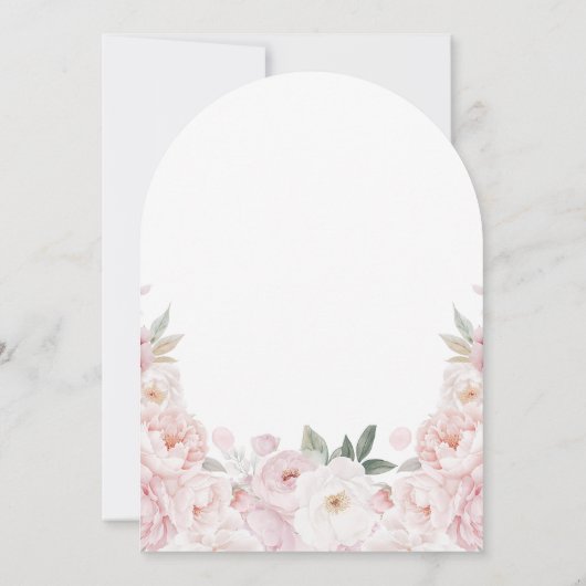 テディ熱い気球Bearly待ち女の子の赤ちゃんシャワー 招待状 (裏面)