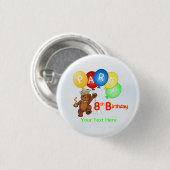 テディ王室のベア8th誕生日パーティー 缶バッジ (正面&裏面)