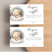 テディ男女兼用ベアおむつラッフルカード エンクロージャーカード