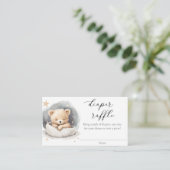 テディ男女兼用ベアおむつラッフルカード エンクロージャーカード (スタンド正面)