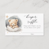 テディ男女兼用ベアおむつラッフルカード エンクロージャーカード (正面)