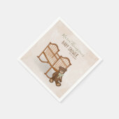 テディ男女兼用ベアかわいいシンプル子供部屋 スタンダードカクテルナプキン (角)