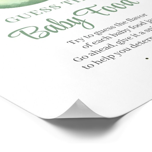 テディ男女兼用ベアはベビー食べ物ゲームを推測 ポスター (角)