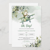 テディ男女兼用ベアパイロットユーカリ 招待状 (正面/裏面)