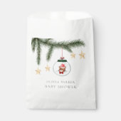 テディ男女兼用ベア冬の赤ちゃんシャワー フェイバーバッグ (正面)