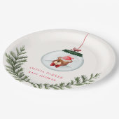 テディ男女兼用ベア冬の赤ちゃんシャワー ペーパープレート (アングル)