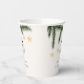 テディ男女兼用ベア冬の赤ちゃんシャワー 紙コップ (左)