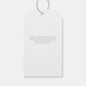 テディ男女兼用ベア月の赤ちゃんシャワーのお願い ギフトタグ (裏面)