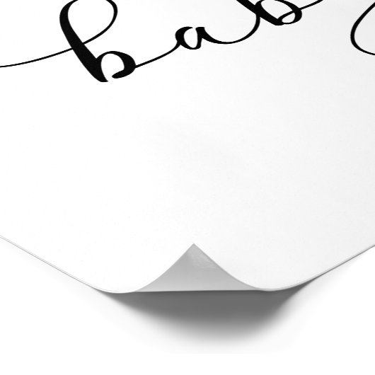 テディ男女兼用ベア赤ちゃんシャワー歓迎サイン ポスター (角)