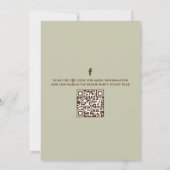 テディ男女兼用ベアQRコードSNS 招待状 (裏面)