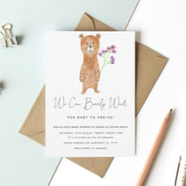 テディ真珠のように赤ちゃんシャワーを待つ 招待状