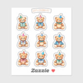 テディ祝ベアスクラップブックで シール (シート)