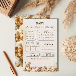 テディ素朴ベアベビー予測とアドバイスシャワー