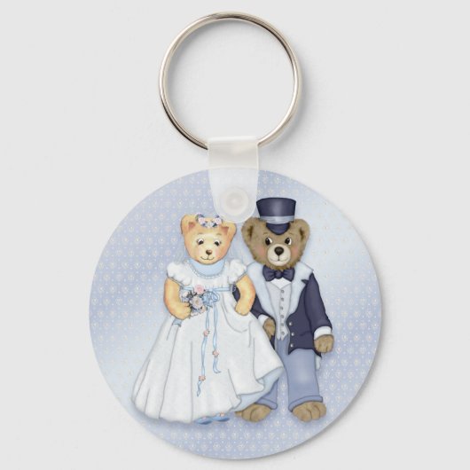 テディ結婚ベアカスタマイズ- キーホルダー (正面)