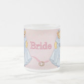 テディ結婚ベアカスタマイズ-  フロストグラスマグカップ (中央)