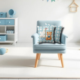 テディ航海のベアといかり クッション