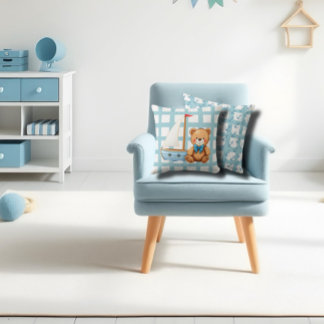 テディ航海のベアといかり クッション