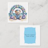 テディ航海のベアビーチベビー名簿 スクエア名刺 (正面/裏面)