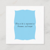 テディ航海のベアビーチベビー名簿 スクエア名刺 (裏面)