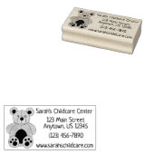 テディ詰まったベアパーソナライズされたアドレス ラバースタンプ (押印)