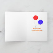 テディ誕生日の年齢の追加名 カード (内部)