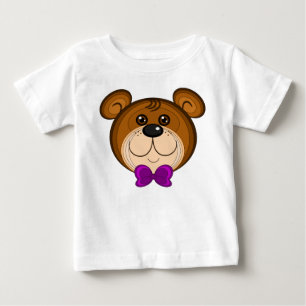 テディ顔乳児ティーシャツ ベビーTシャツ