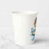 テディ飛んでいるベア赤ちゃんシャワー 紙コップ (右)